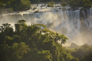 Pr do sol nas Cataratas lado brasileiro 